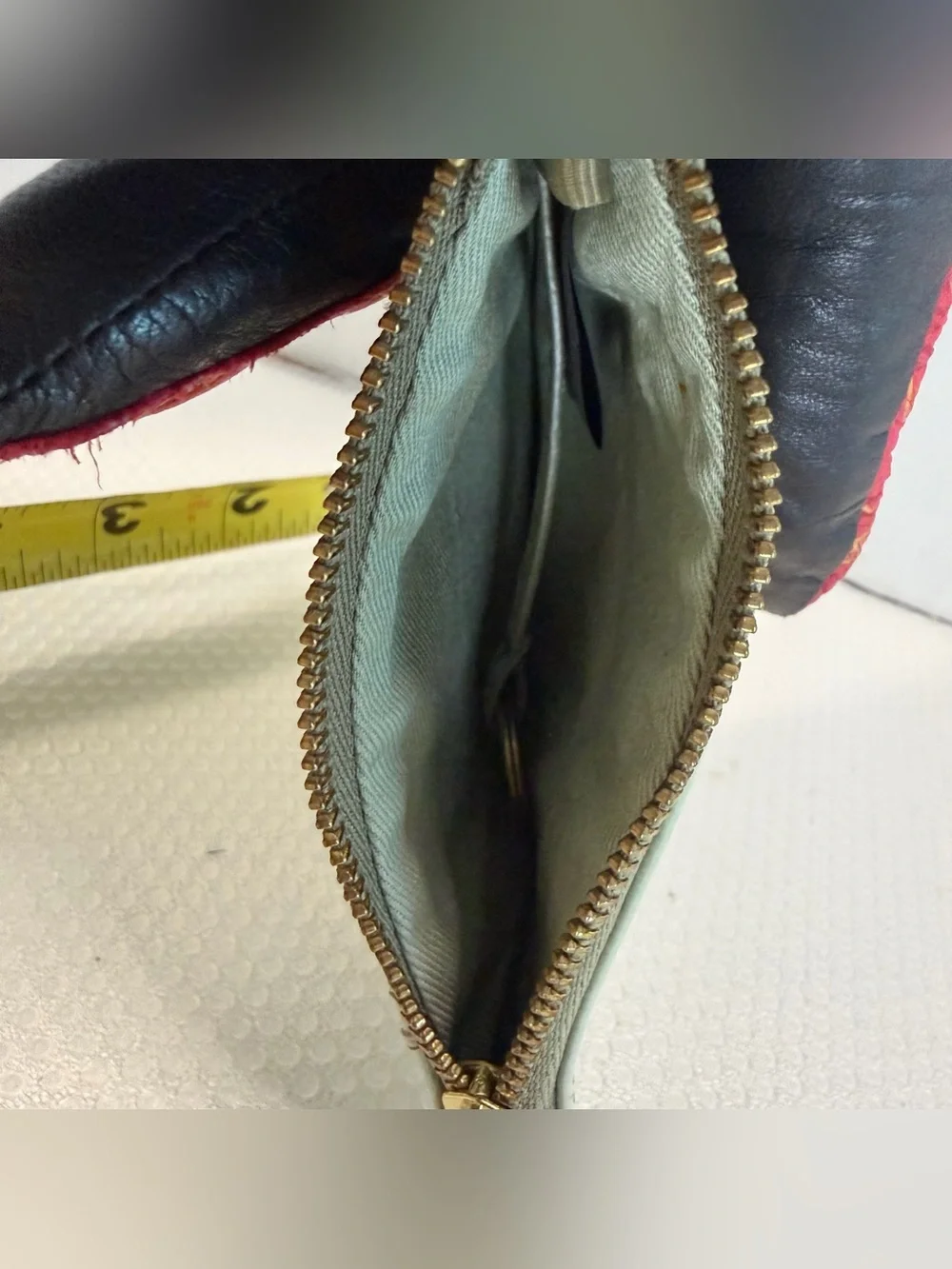 Fossil Sage Green Zip Wallet with Gold Accent